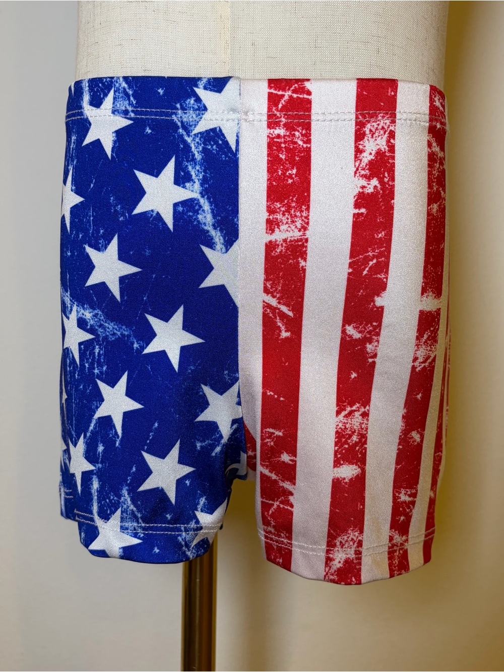 Natalie Dancewear USA Flag Booty Shorts Size S